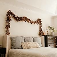 Vista 8 de CQURE 12 Pack 84Ft Eucalyptus Garland,Artificial Eucalyptus Willow Leaves Table Greenery Garland Wreath Vines for Wedding Party Table Fireplace