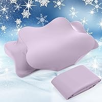 Vista 15 de Funda de Almohada Refrescante para el Cuello Cervical (Solo Funda de Almohada) Funda de Almohada Ergonómica con Cremallera Funda de Almohada