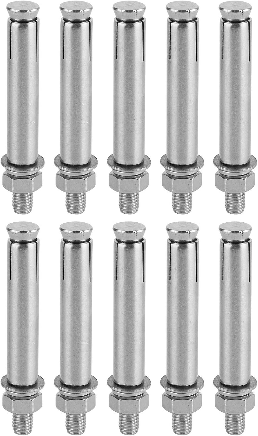 Hex Nut Expansion Screws, 10pcs M8x80 304 stainless steel