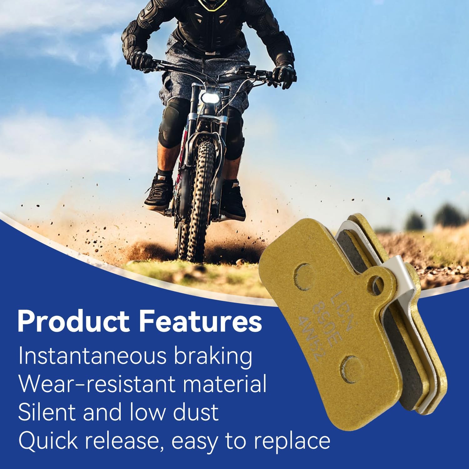 Brake Pads Front and Rear Compatible with Surron Light Bee X and S Talaria Sting MX3 MX4 XXX Segway X260 X160 Electric Dirt Bike Sur-Ron LBX LBS Dirt E-Bike Parts - 6 Packs