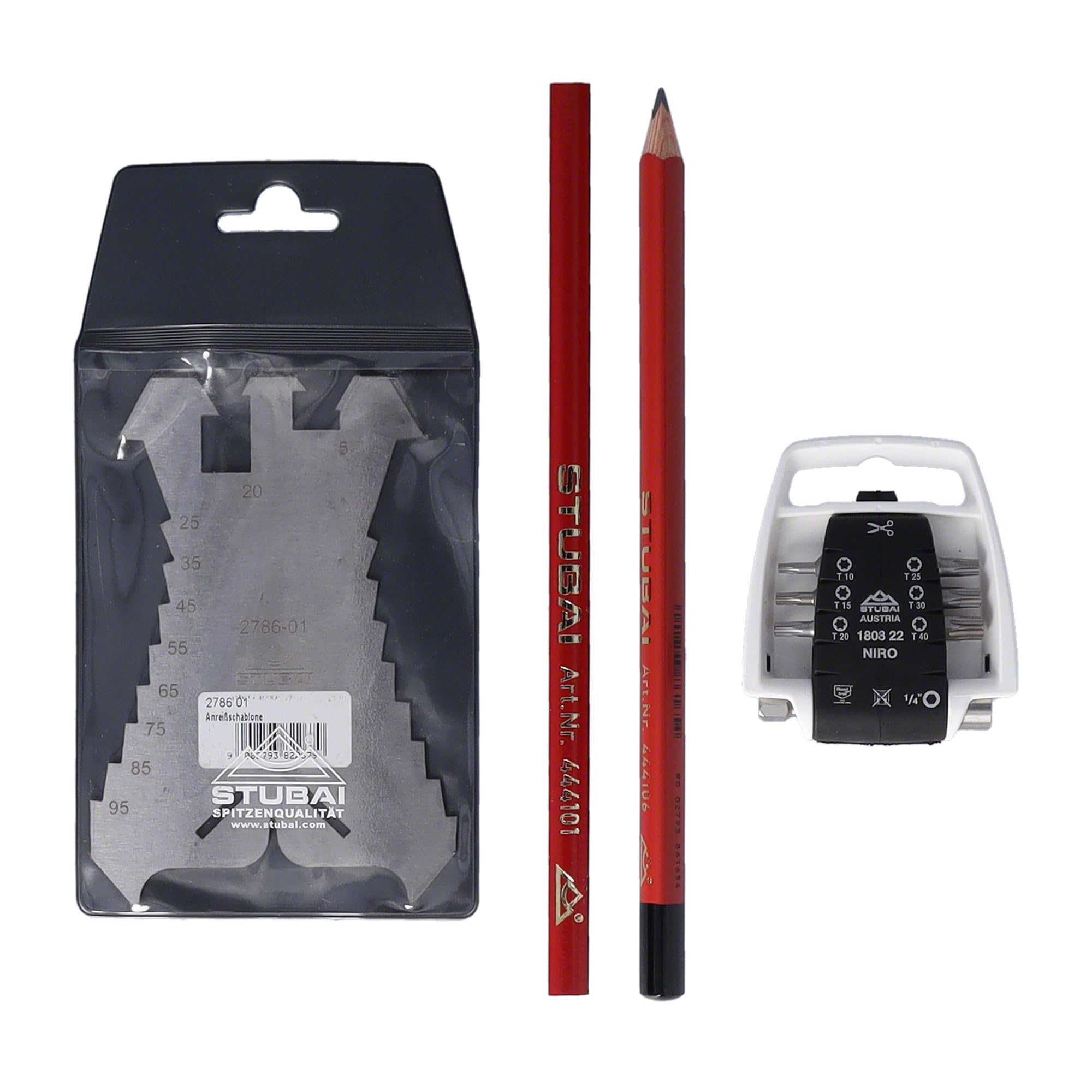 STUBAI Jeu d’outils de ferblantier 11 pcs en trousse à rouleau | cisailles à tôle G/D, pince à sertir 45°, gabarit de traçage, embouts & accessoires | qualité pro pour zingueurs & couvreurs