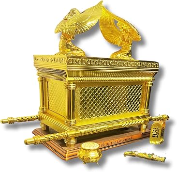 The Ark of The Covenant Model Gold Plated Table Figurine Replica 20x 16 x 9 XLarge Size-with Contents Aarons Rod-Manna-Ten Commandments