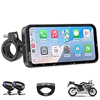 Carpuride W603D CarPlay Wireless e Android Auto per Moto, con Doppia Telecamera HD 1080P