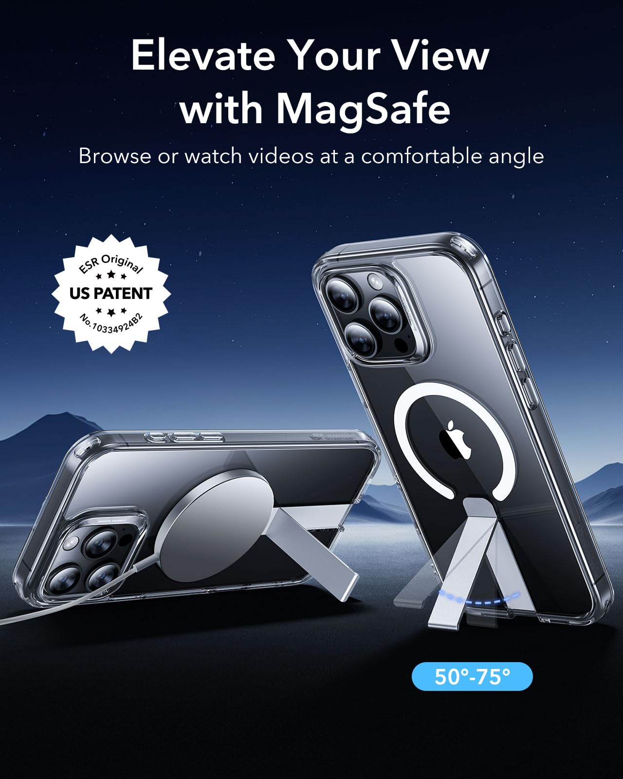 ESR for iPhone 16 Pro Case with Stand, Compatible with MagSafe, Magnetic Kickstand Case for iPhone 16 Pro - Image 2