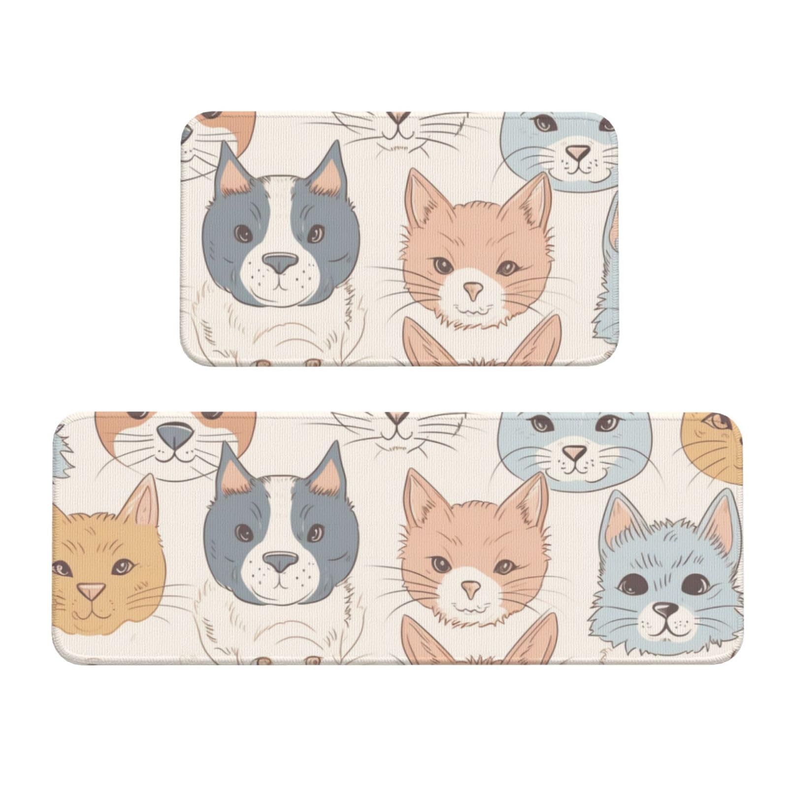 Tapetes de cocina antideslizantes y lavables de diseño ergonómico con gatos