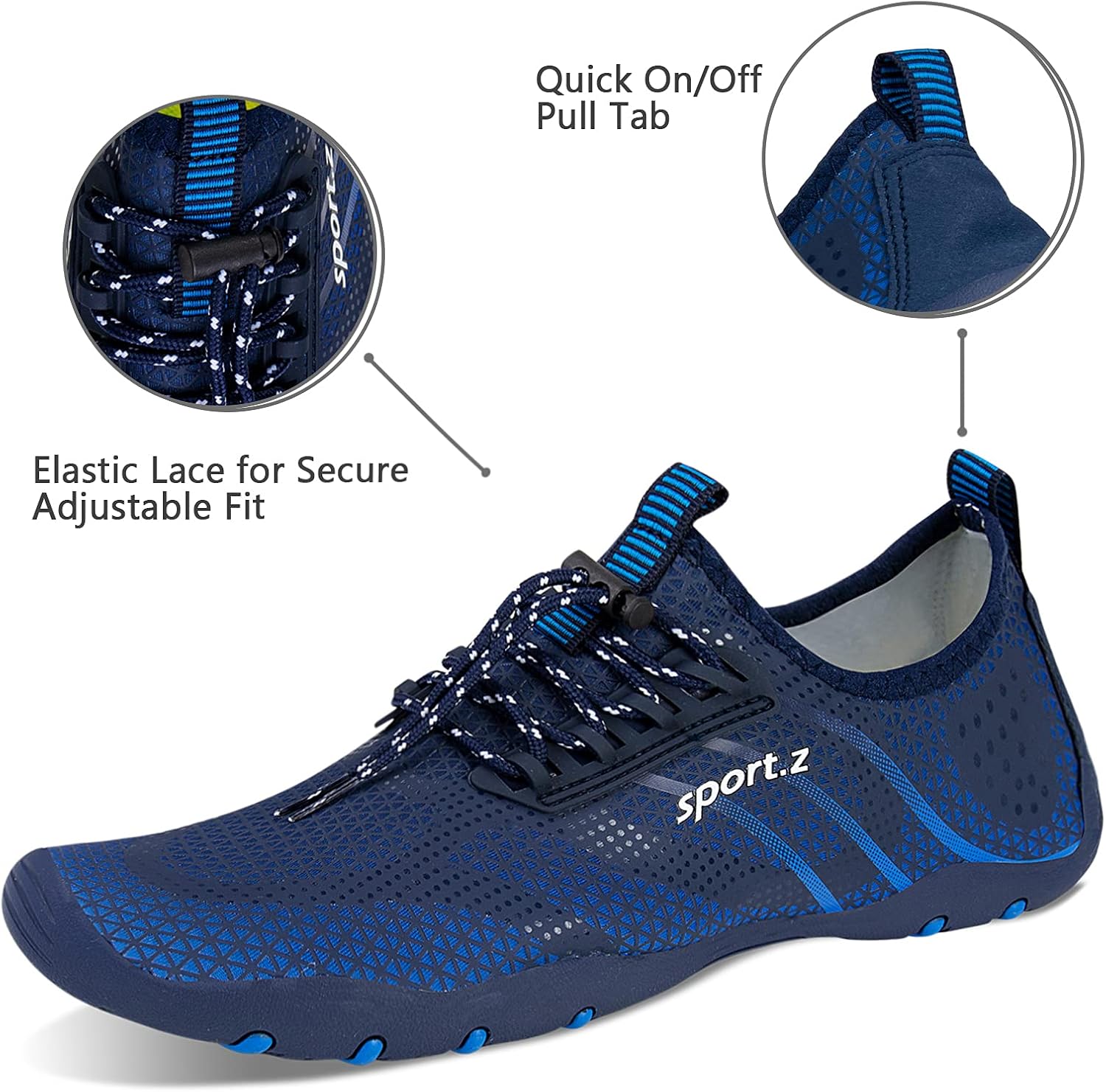 WateLves Water Shoes Mens Womens Barefoot Beach Swim Shoes Quick-Dry Aqua Socks Pool Shoes for Surf Yoga Water Aerobics - Image 3