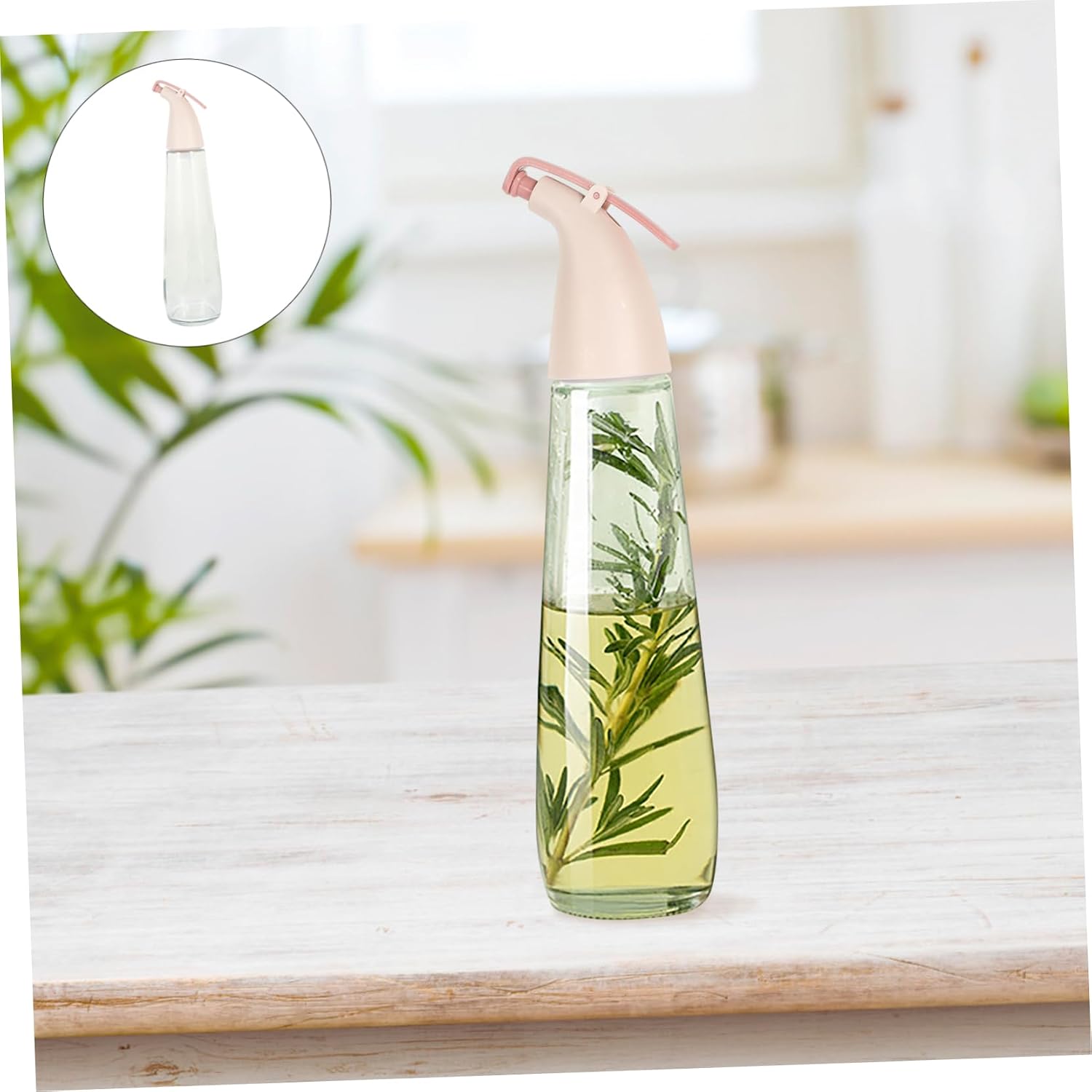 Glass Condiment Bottle Oil Soy Sauce Vinegar Dispenser Squeeze Sprayer