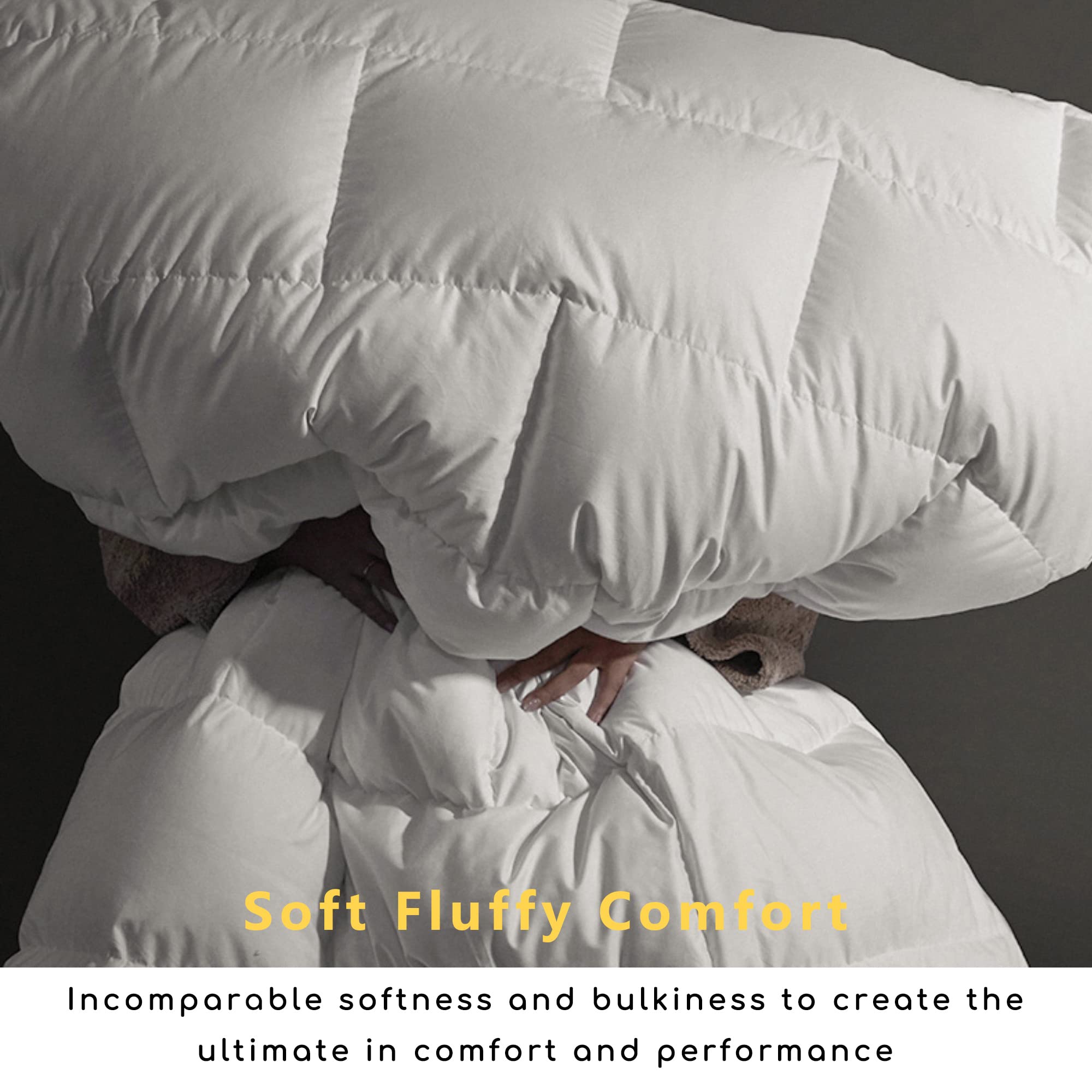 Brooklinen Donzen Dekbed King/California Kingsize Dekbed Inleg, Warmte voor alle seizoenen