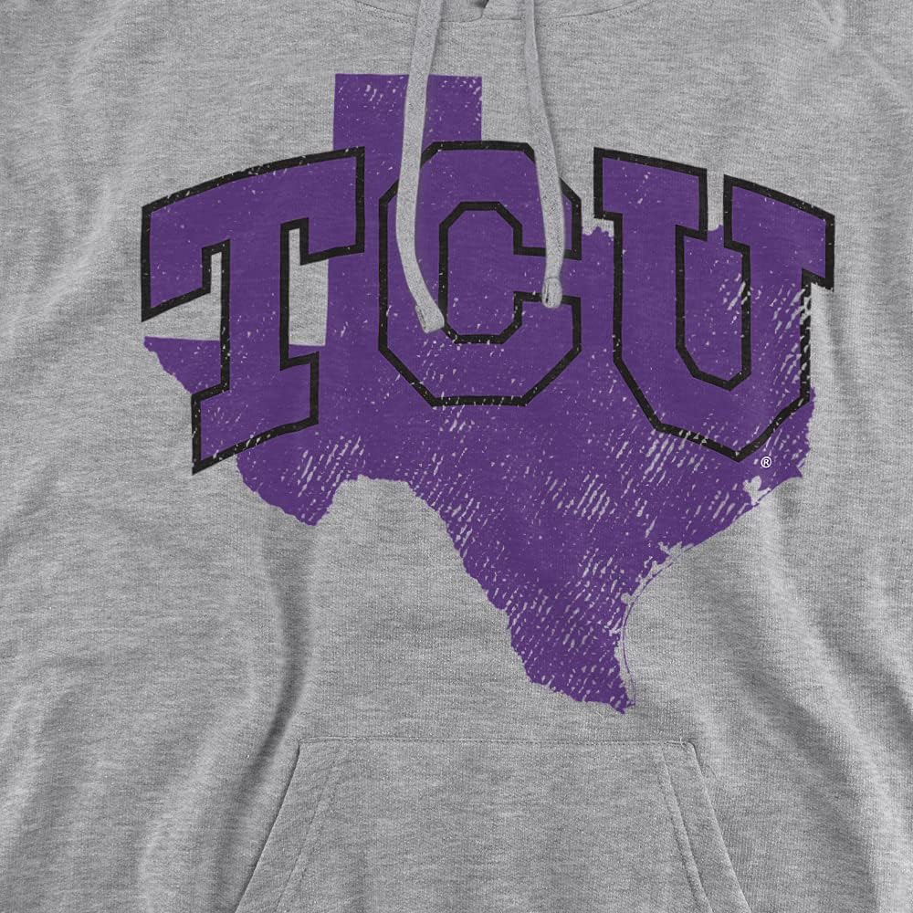Texas Christian University Official State Shape Unisex Adult Pull-Over Hoodie