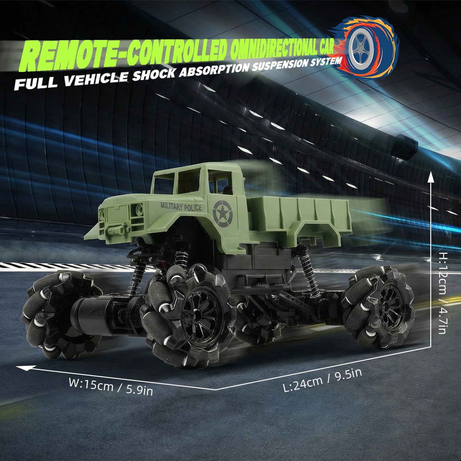 1:24 Scale RC Climbing Car 4WD Off-Road Remote Control Vehicle with 50 Min Playtime, 2.4GHz Omnidirectional Movement for Kids and Adults