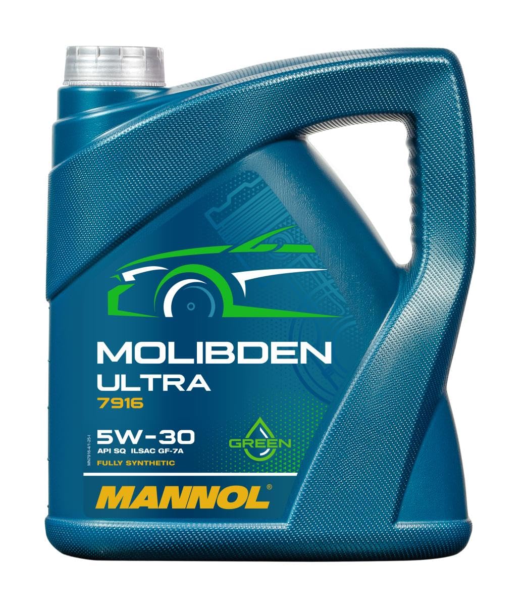 MANNOL 7916 (4L) MOLIBDEN ULTRA SAE 5W-30 API SQ ILSAC GF-7A FULLY SYNTHETIC ENGINE OIL FOR PETROL AND DIESEL CARS IMPORTED FROM GERMANY -4L (4L)-image-27
