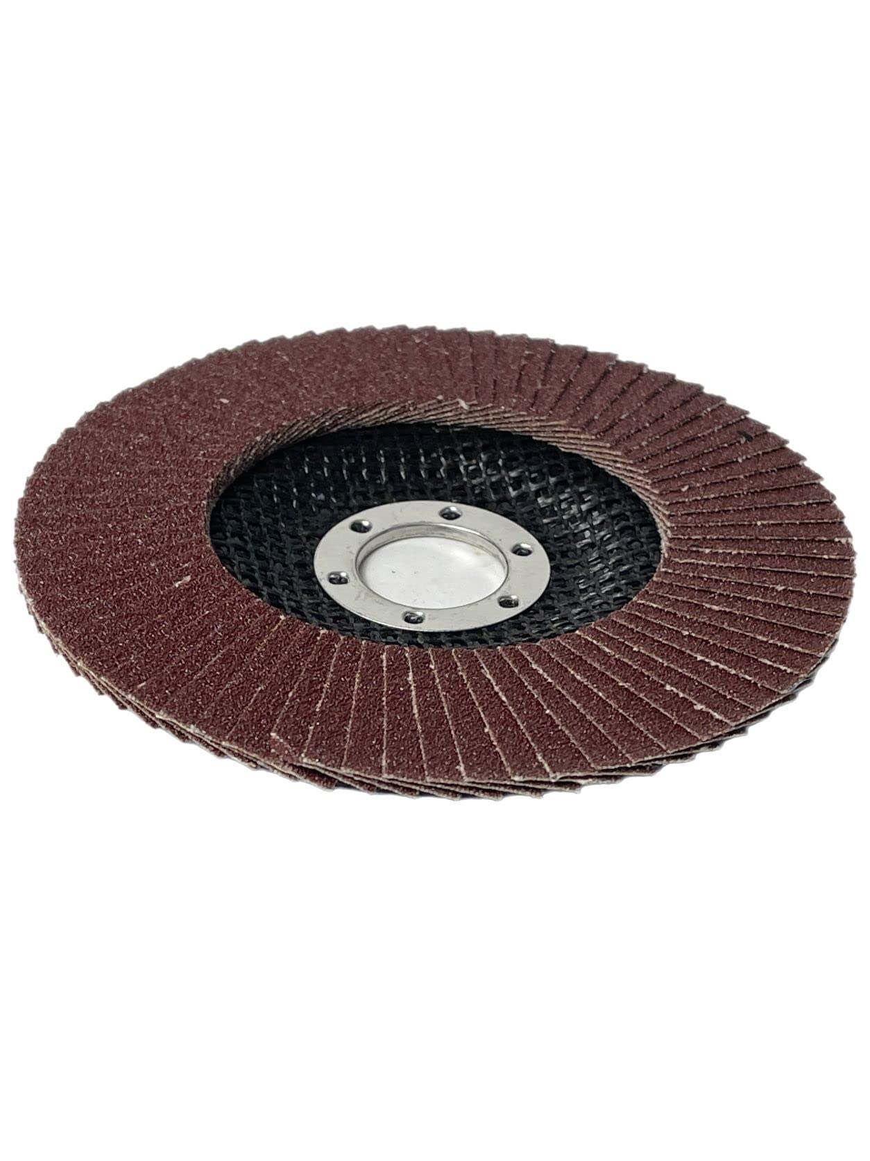 Lot de 50 disques à lamelles plats P60 - 125 mm - Marron