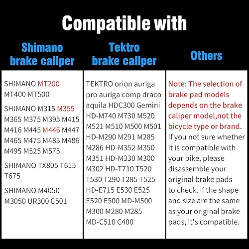 Miniatura 8 de 4 pares de pastillas de freno para bicicleta, pastillas de freno para bicicleta con herramientas de instalación compatibles con pastillas de freno