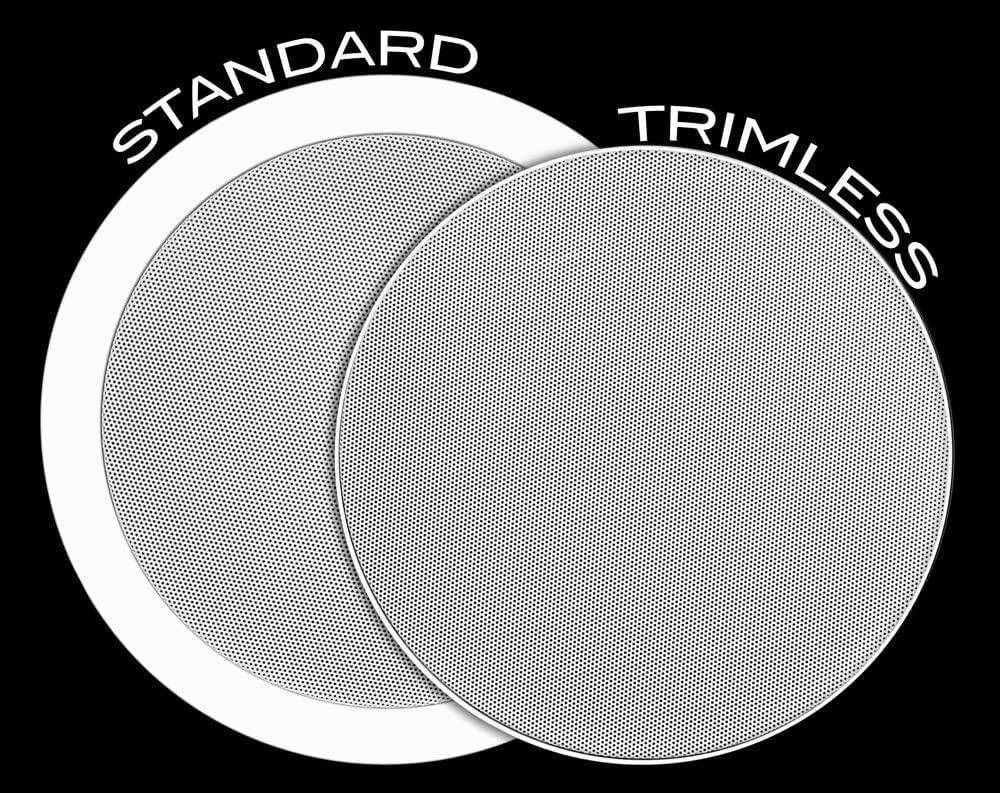 OSD Audio 6.5" in Ceiling Speaker Pair 150W, Trimless Magnetic Grille, Pivoting Tweeter, Paintable Grille ACE640 - Image 2