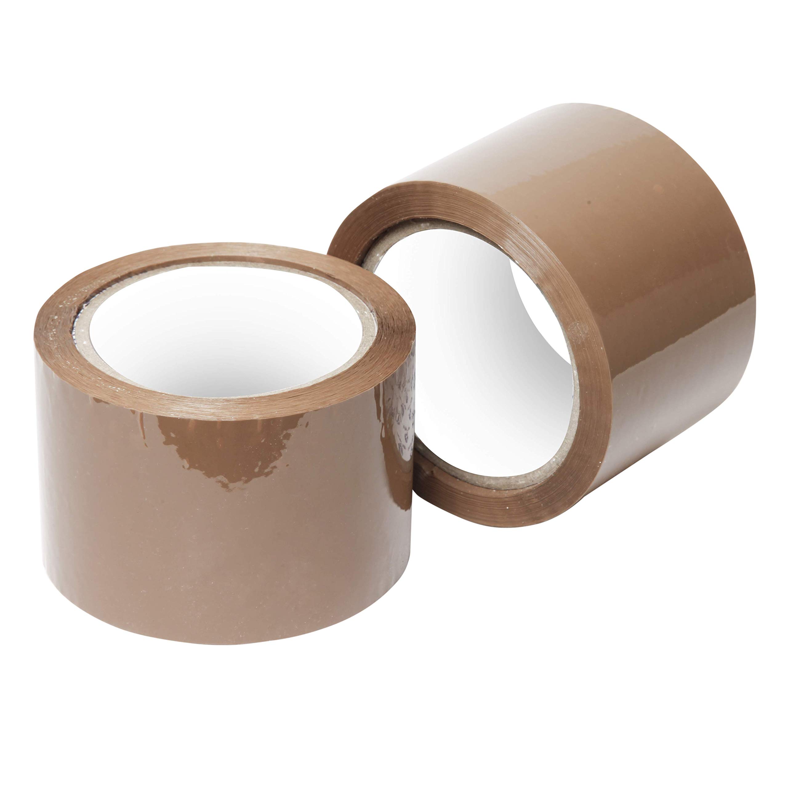 YAJNAS 3 Inch 50 Meters, Pack of 2, 50 Microns Brown BOPP tape Self Adhesive High-Strength Packing Tape Rolls, Packaging Tape | Brown Cello tape | Industrial Tape for Home, Office use & box Packing