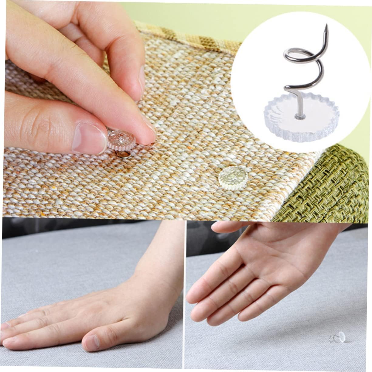 Garneck 60pcs Practical Twisted Pins Upholstery Tacks Bedskirt Pins Head for Home Decor