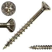 Vista 3 de Tornillos de construcción multiusos SaberDrive Star Drive #8 x 1-3/4 pulgadas, 1 libra, aprox. 166 piezas, tornillos de madera duraderos, rosca