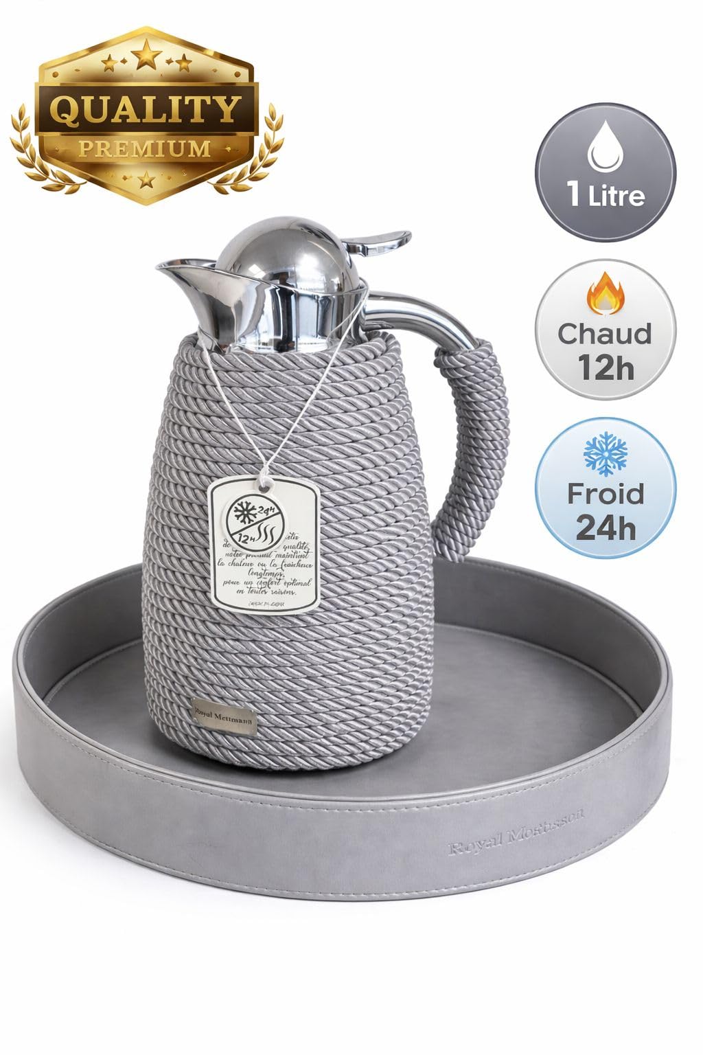 Ensemble Pichet Isotherme 1L + Plateau de Service – Élégance & Confort au Quotidien
