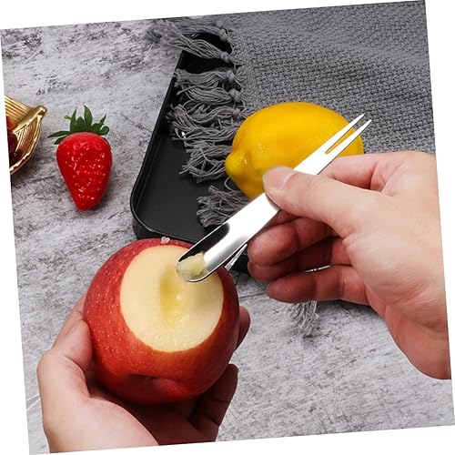 Miniatura 3 de 20 Uds. Tenedor de frutas Tenedores de cóctel de pastelería Tenedor de cóctel Picks Cuchara de frutas Tenedor de 2 puntas Cuchara de barro Cuchara