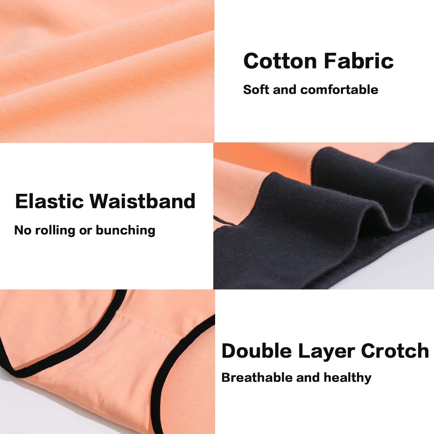 Biancheria intima da donna in cotone a vita alta, slip elasticizzati a copertura completa, mutandine morbide per taglie forti, biancheria intima per controllo della pancia, confezione da 5