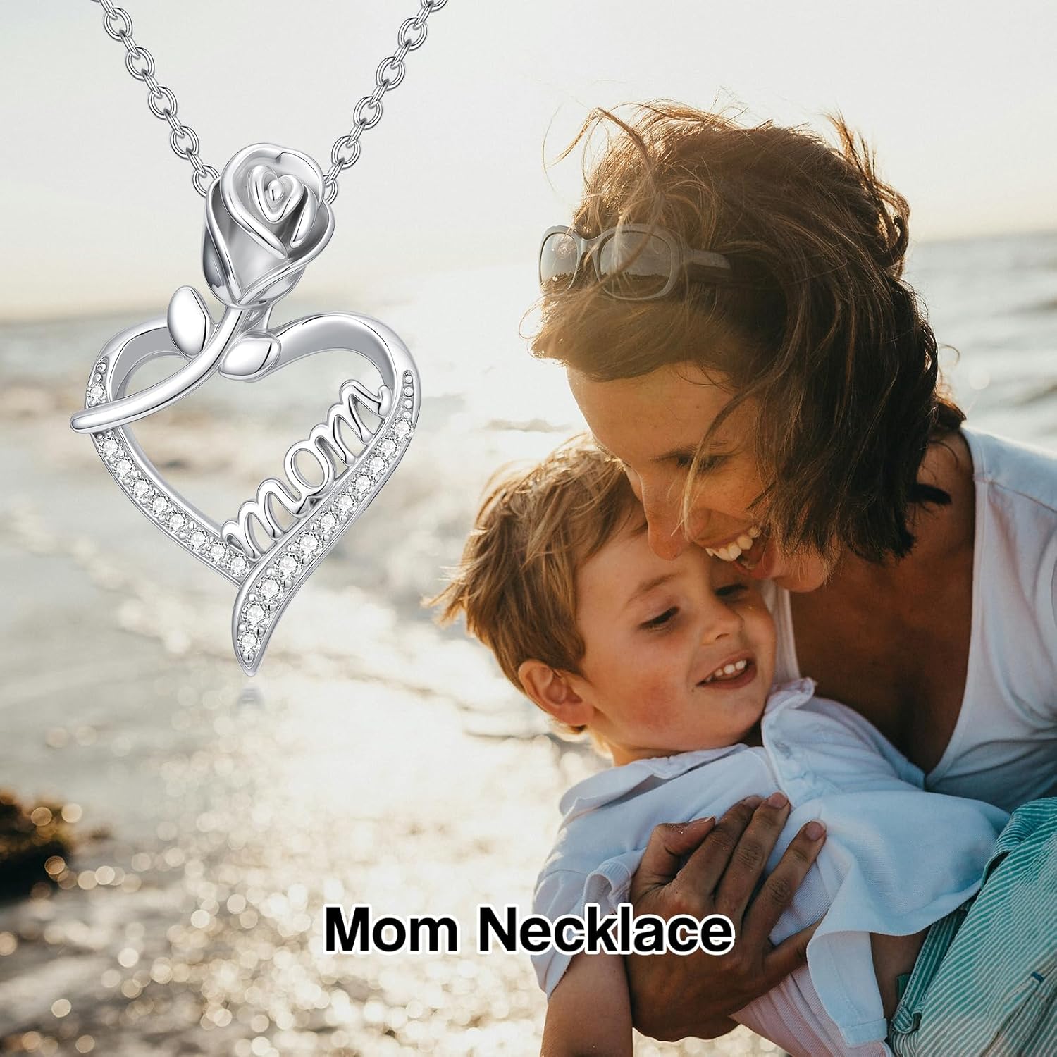 Mom Necklace 925 Sterling Silver Infinity Heart Pendant Birthday Mother's Day Jewelry Gifts for Mom Grandma Wife - Image 5