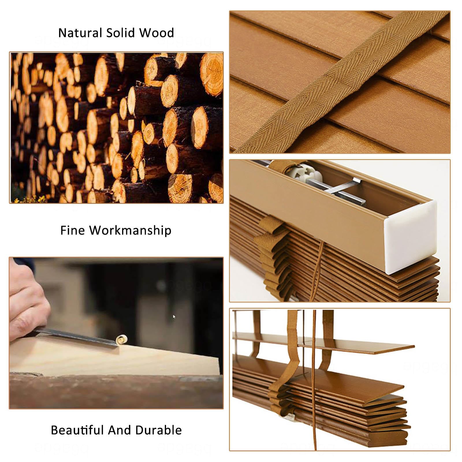 Jaloezieën Hout Voor Ramen 45cm 50cm 60cm 70cm 80cm Jaloezieën Hout Voor Ramen 45cm 50cm 60cm 70cm 80cm