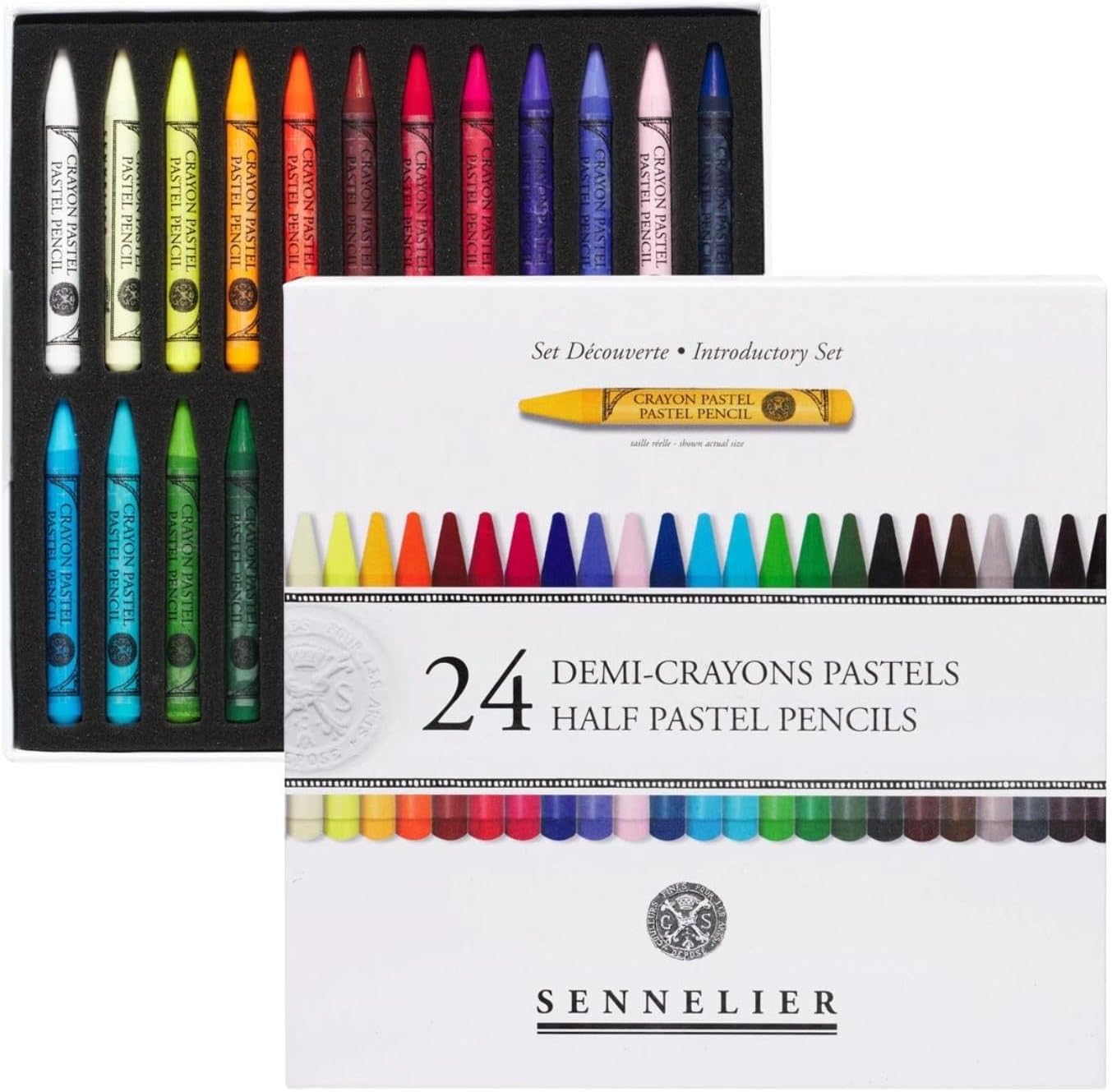 Sennelier 24 kredki pastelowe i 1 kartka