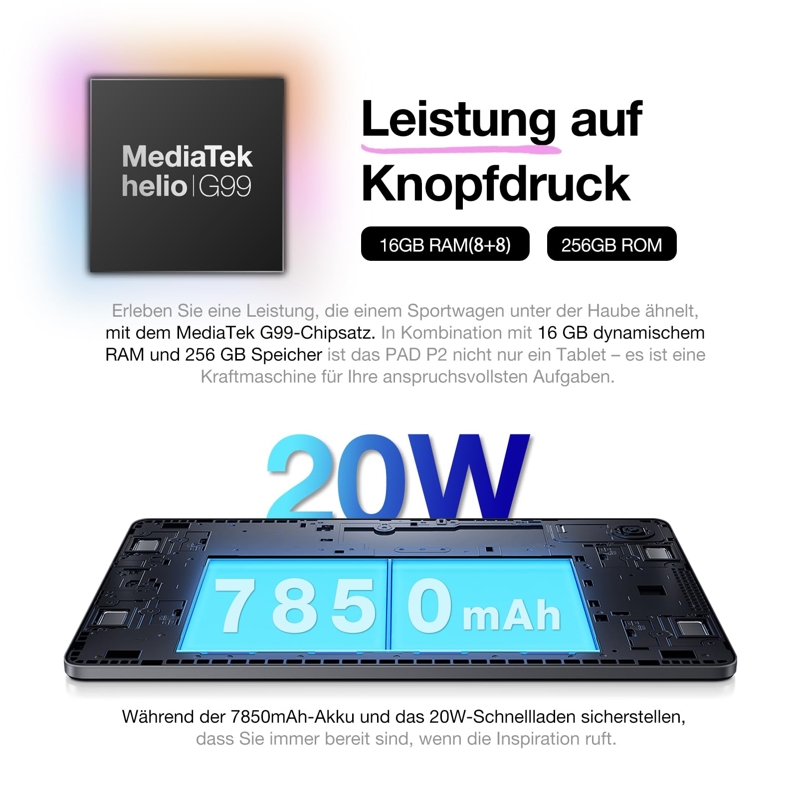AGM PAD P2 16GB+256GB/2TB 11-Zoll-Tablet mit Keyboard 50MP-Kamera - Dettaglio