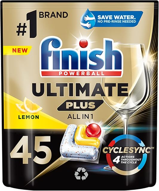 Finish Ultimate Plus Lemon Kapsułki do Zmywarki, 45