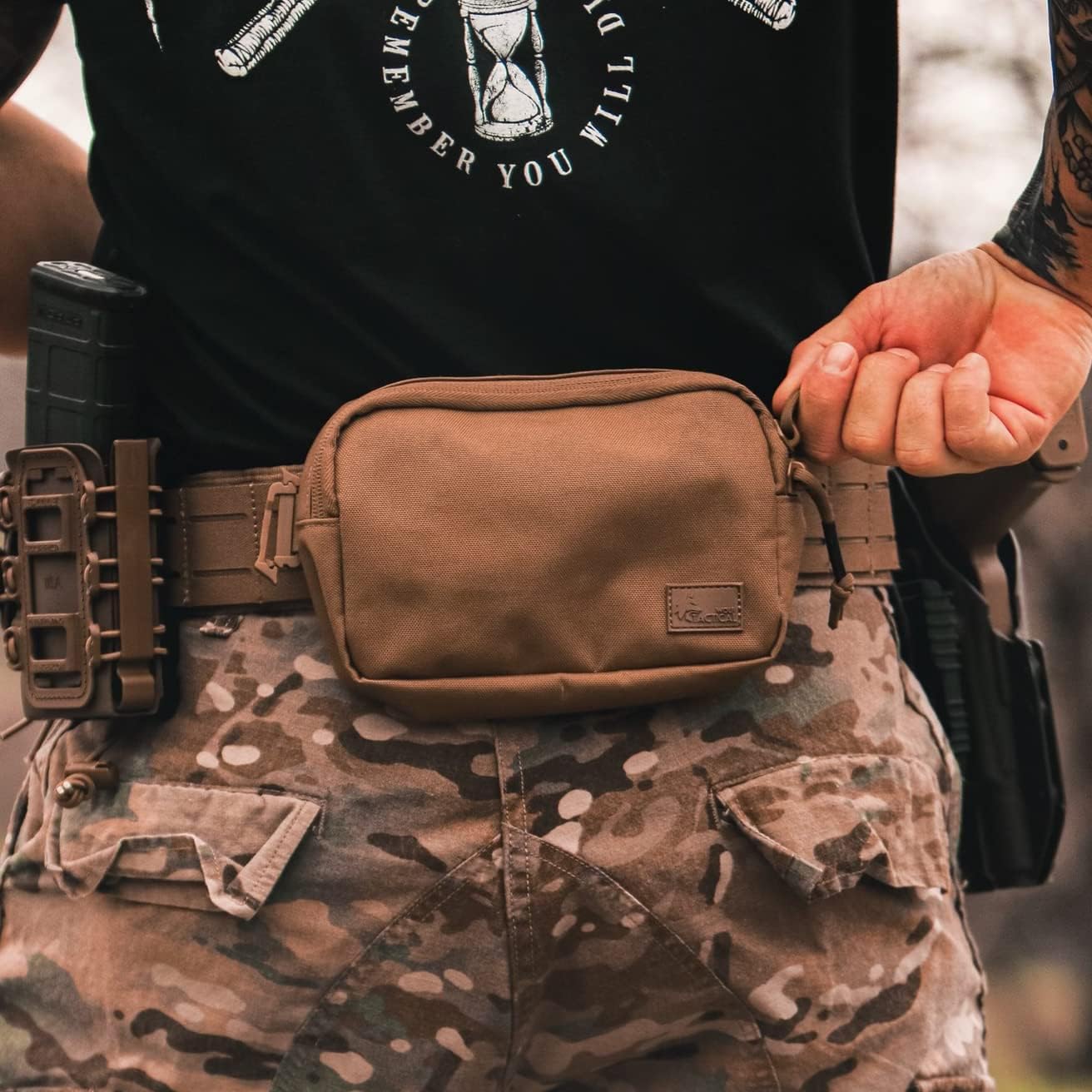WOLF TACTICAL Fanny Pack For Men - Dangler Pouch Concealed Carry Waist Pack Drop Pouch