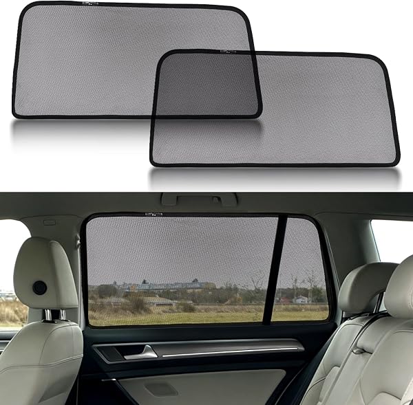 YGYQZ Sonnenschutz Auto Seitenscheibe für VW Golf 7 Variant | Magnetisches Moskitonetz aus Netzgewebe für Hinteren Seitenfenster | Sonnenblenden & UV-Strahlen mit Belüfteter - 1