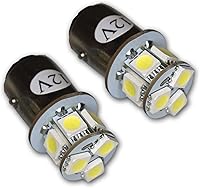 Vista 1 de Tuningpros LEDTL-1157-WS9 - Bombillas LED de luz trasera 1157, 9 SMD LED, color blanco, juego de 2 piezas