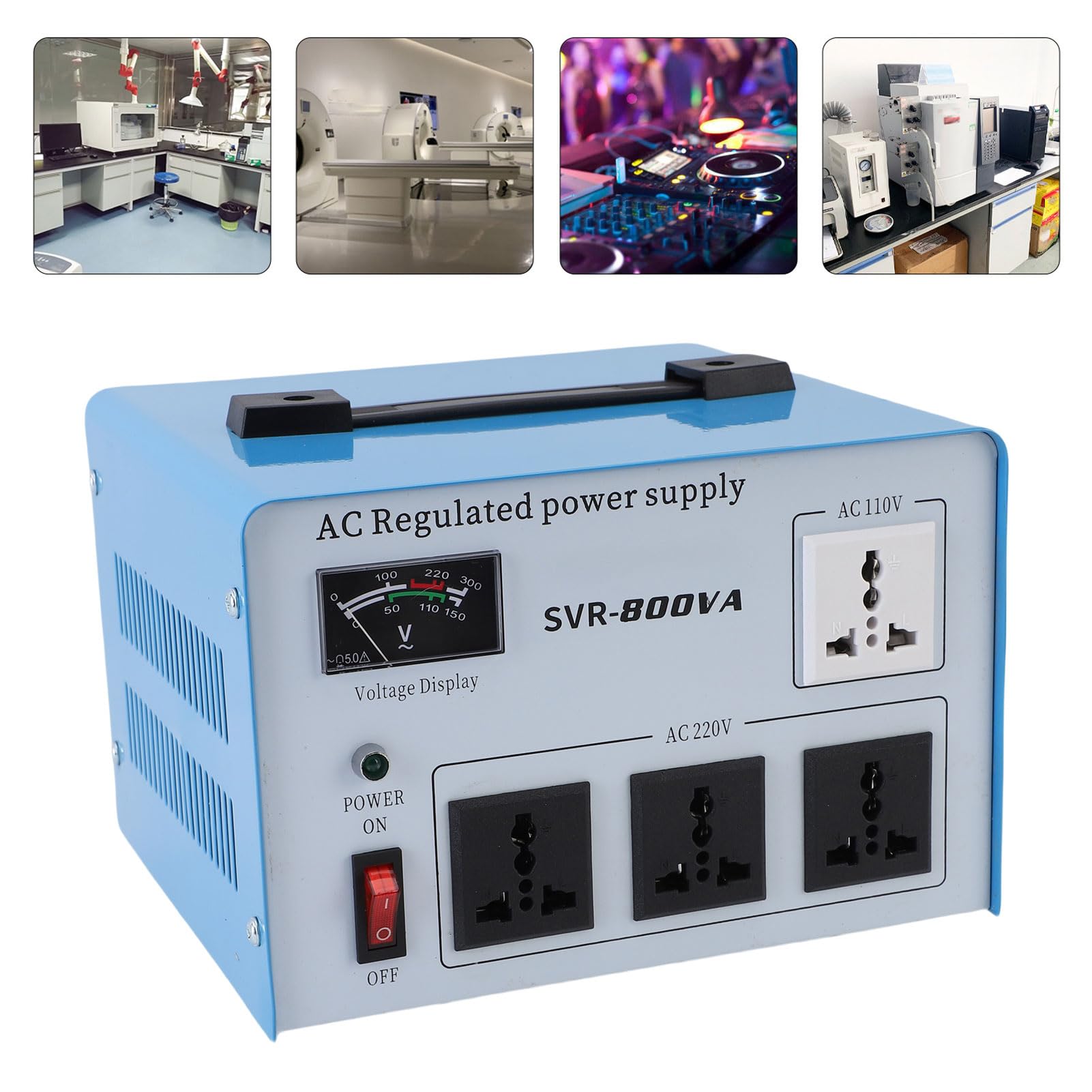Stabilizzatore di Tensione Monofase Superiore da 800 W per Computer, Smartphone, Apparecchiature Fotografiche, Garantisce una Tensione di Uscita Stabile per Dispositivi Elettronici Sensibili,