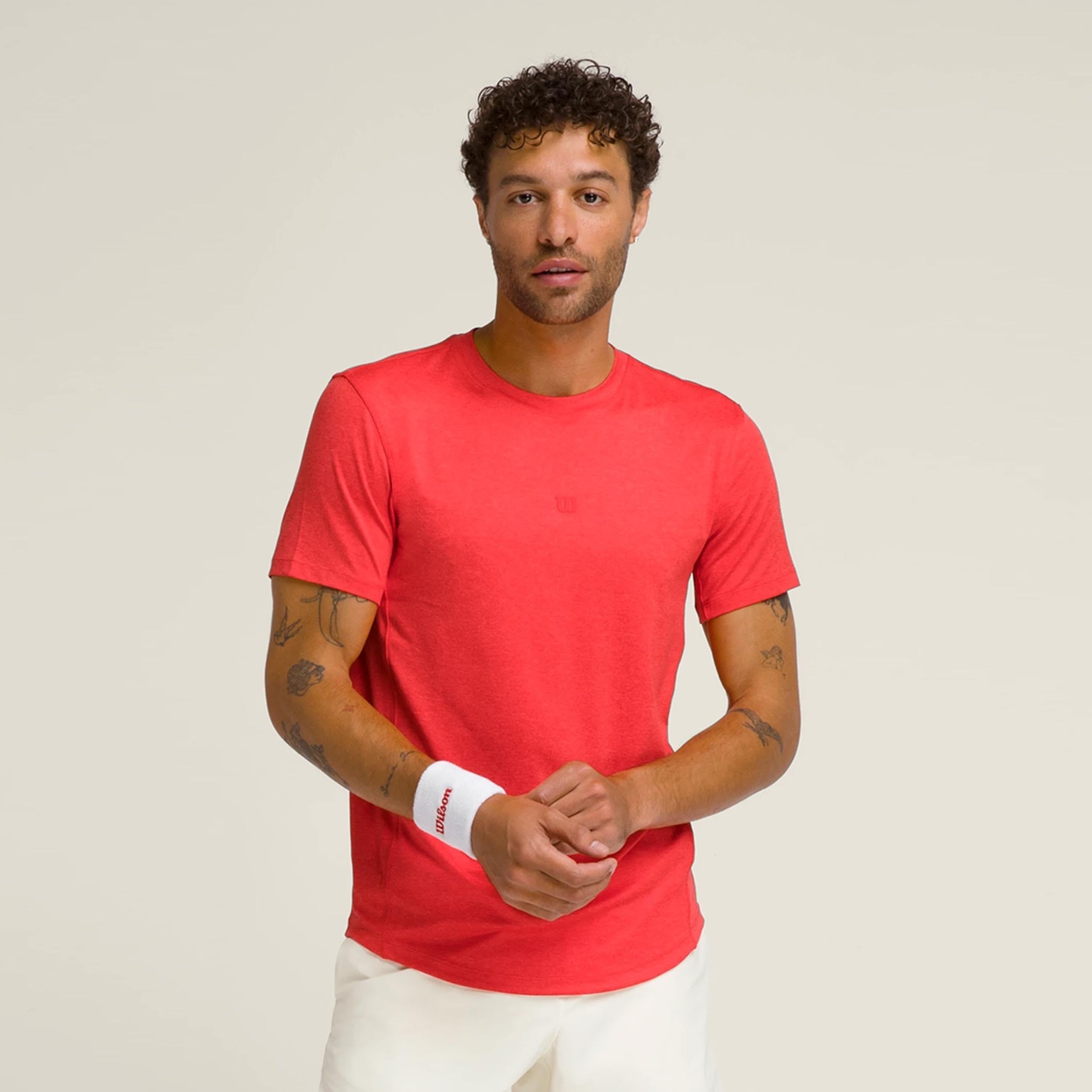 Wilson Everyday Performance Camiseta de Manga Corta Hombres Rojo