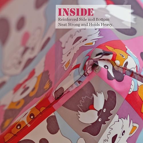 Miniatura 3 de HAPPYHEDI - Bolsas de comestibles plegables y reutilizables, lavables, asas largas, bolsa plegable, resistente a granel