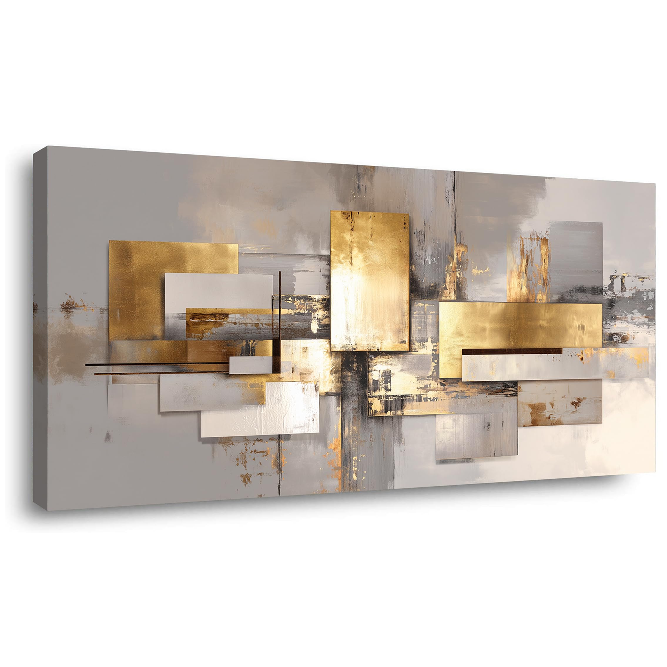 Ggaafet Gold Abstract Wall Art for Bedroom Canvas Painting Prints