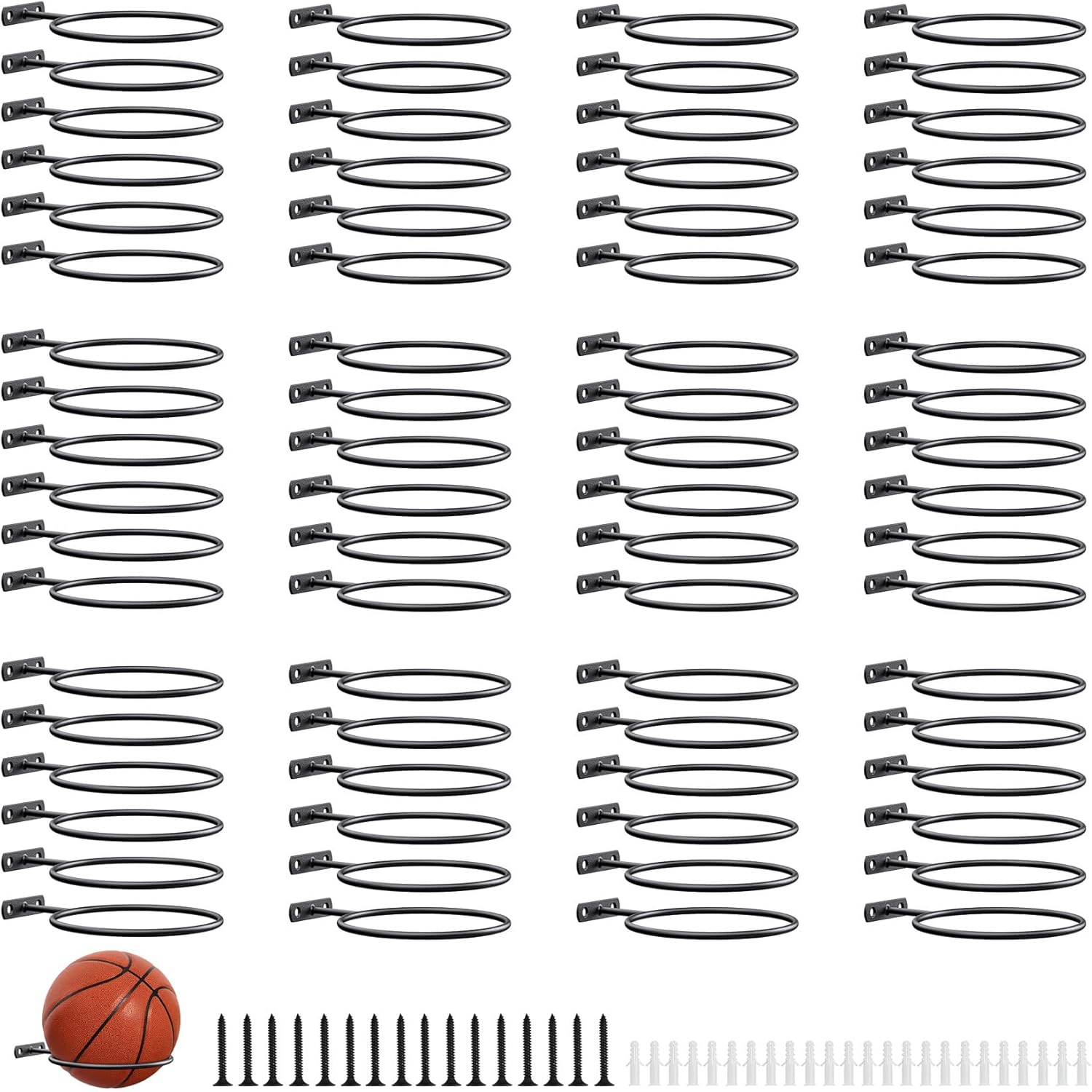 Wall Mount Basketball Holder Ball Storage