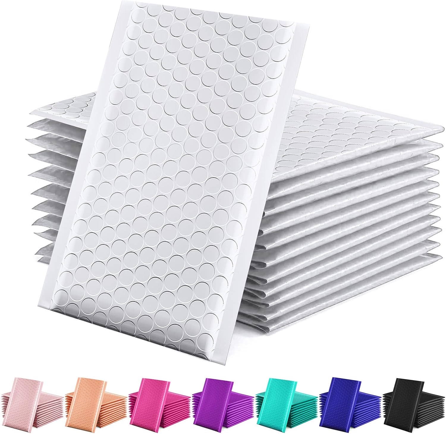 GSSUSA Teal Bubble Mailers 8.5X12 Inches 500 Pack, Padded Poly Bubble Mailer, Large padded Envelopes Strong Adhesion Bubble Envelopes,Self-Seal Mailing Envelopes for Small Business,Package Supplies