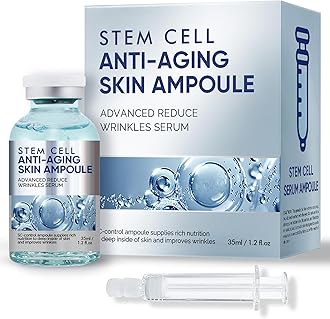 Stem Cell Serum for Face, Microneedling Serum, Stem Cell Solution Ampoule to Use with and without Micro Needling, Anti Aging & Smooth Wrinkles, 35 ML
