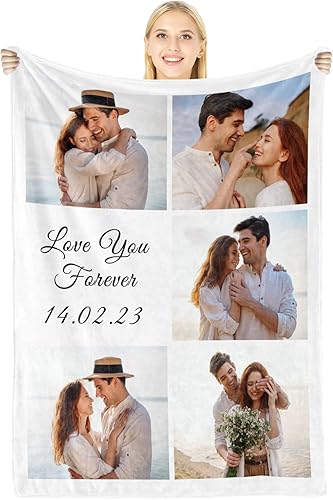 Vista 21 de Regalos personalizados para el día del padre para papá de parte de hija, hijo o niños, manta personalizada para el día del padre con fotos, regalos