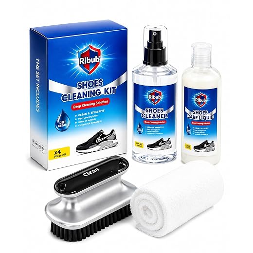 Shoe Cleaning Kit & Sneaker Care Kit – Sneaker Cleaner for Mesh Shoes, Leather, Canvas, Deep Clean Shoe Cleaner with Brush for Most Sneakers
