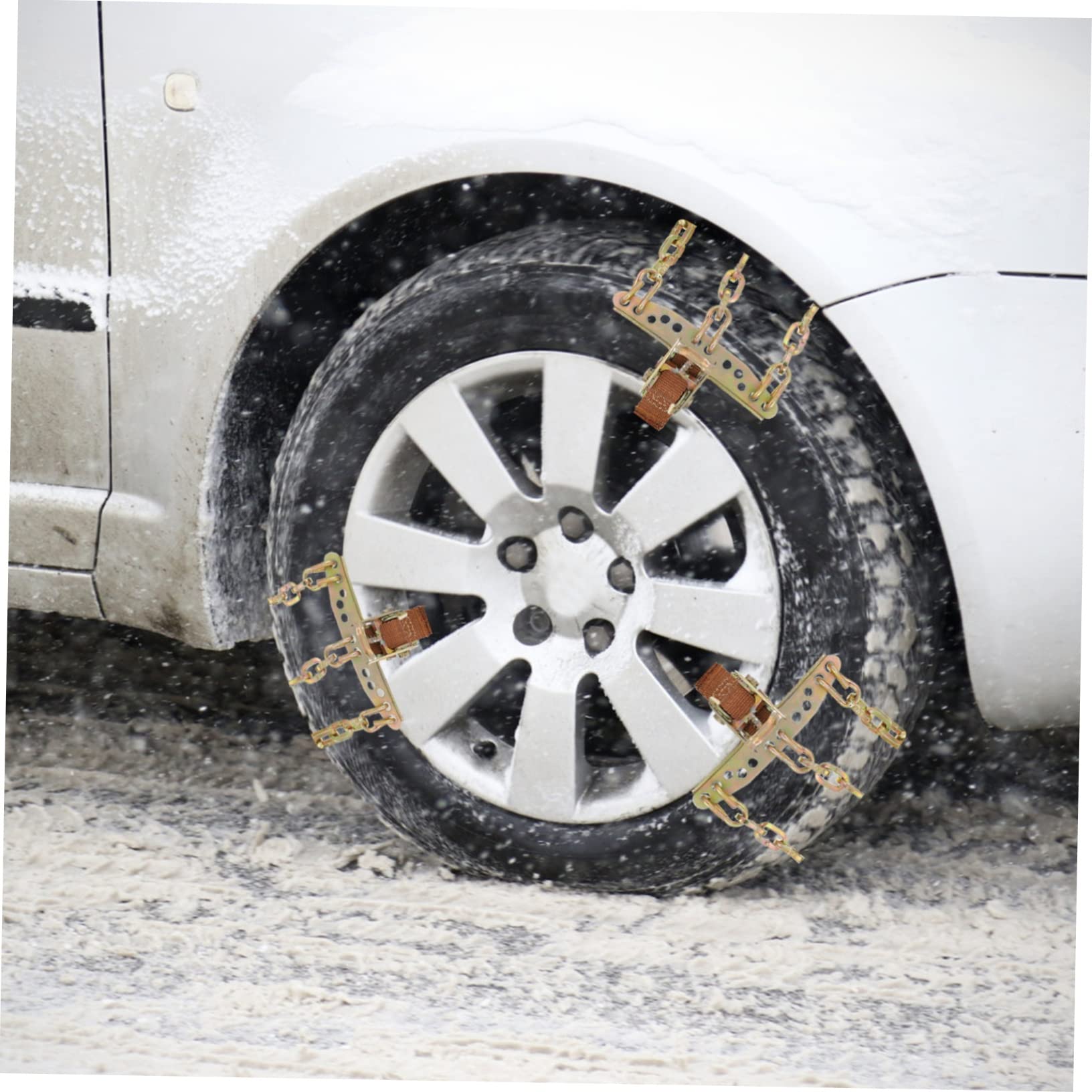 Catena Antiscivolo per Pneumatici Auto Suv in Acciaio | Fango e Sabbia, Installazione Semplice, Struttura Robusta, Accessorio Auto per Ruota