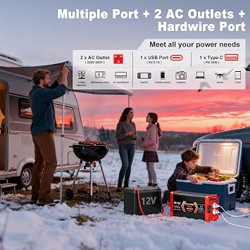 Pure Sine Wave Inverter 2000 Watt, 12V DC to 240V AC Inverters for RV, Truck, Solar, Home, Power Inverter with 2 AC Outlet, 30W USB-C, 5V 3.1A USB, Hardwire Port, Remote Control, Surge 4000W