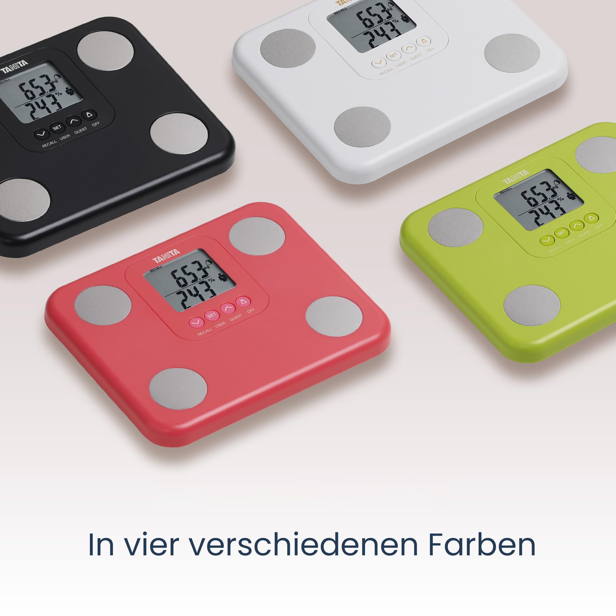 TANITA BC-730 Intelligente Waage für Körpergewicht und Körperfett – Digitale Badezimmerwaage, Körperfettwaage mit LCD-Display, Kompakte Waage zur Gewichtsmessung, Weiß