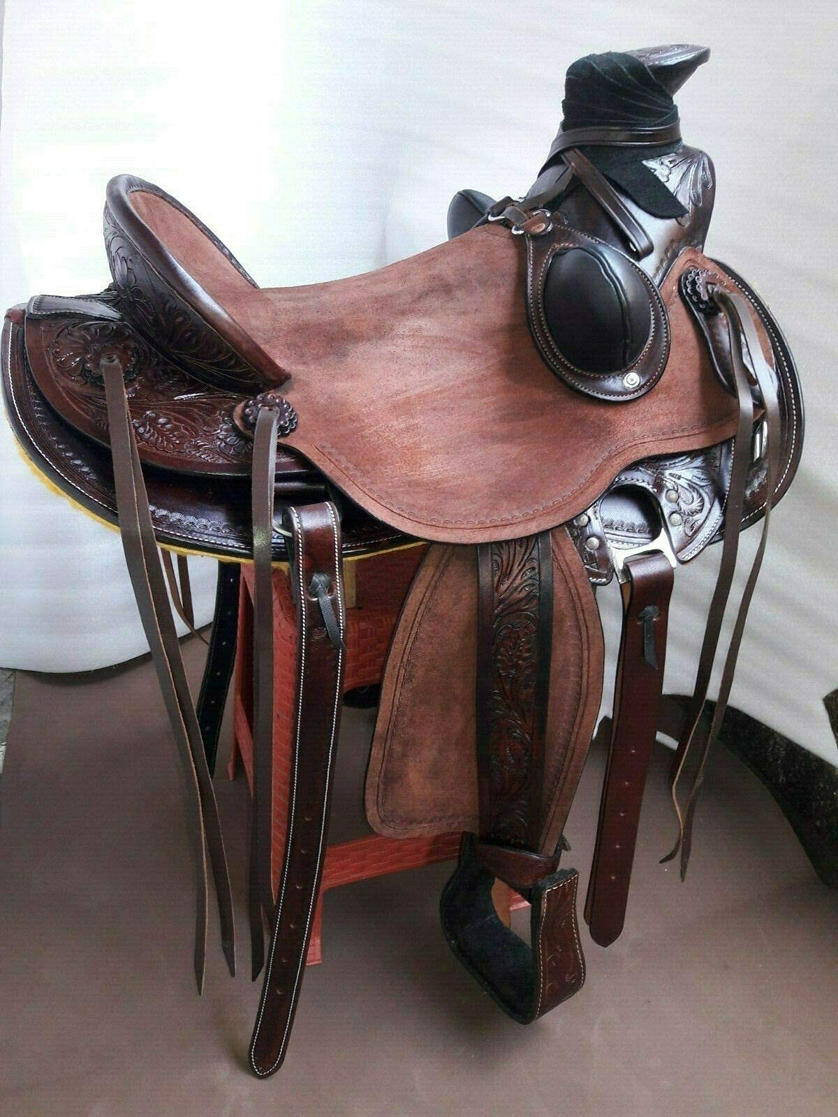 Equestrian Universe Western Youth/Kids Heavy Duty Wade Ranch Roper Sella (Marrone caffè)