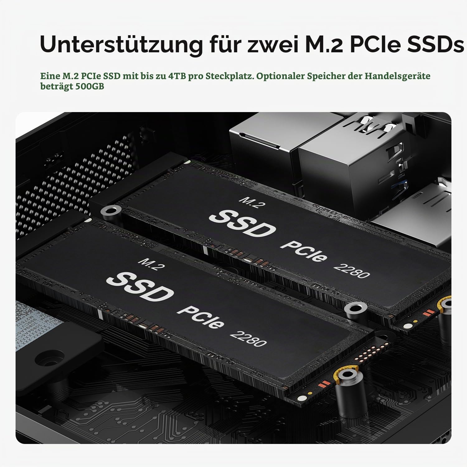 Beelink Mini PC SER5 Mini Computer mit Ryzen 7 7735U (8C/16T, bis zu 4,75 GHz), 24G LPDDR5, 500G M.2 2280 PCIe SSD, BT 5.4/WiFi 6/2500Mbps LAN/HDMI/DP/Type-C