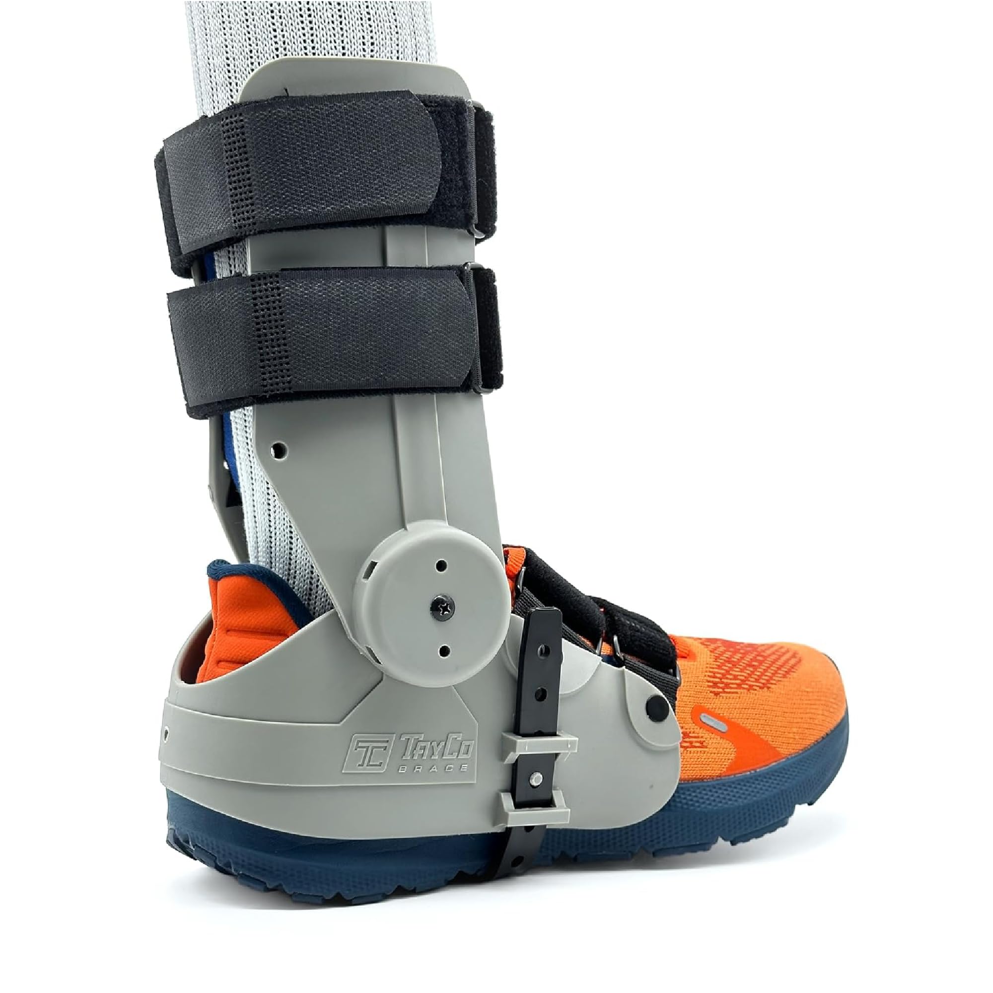 Photo 1 of Over-the-Shoe RecoverX Ankle Brace, Alternative to Walking Boot and other AFOs, Adjustable External Ankle Support Brace, Unisex, Comfortable, Stable, Improve Gait and Balance (Medium, Right)