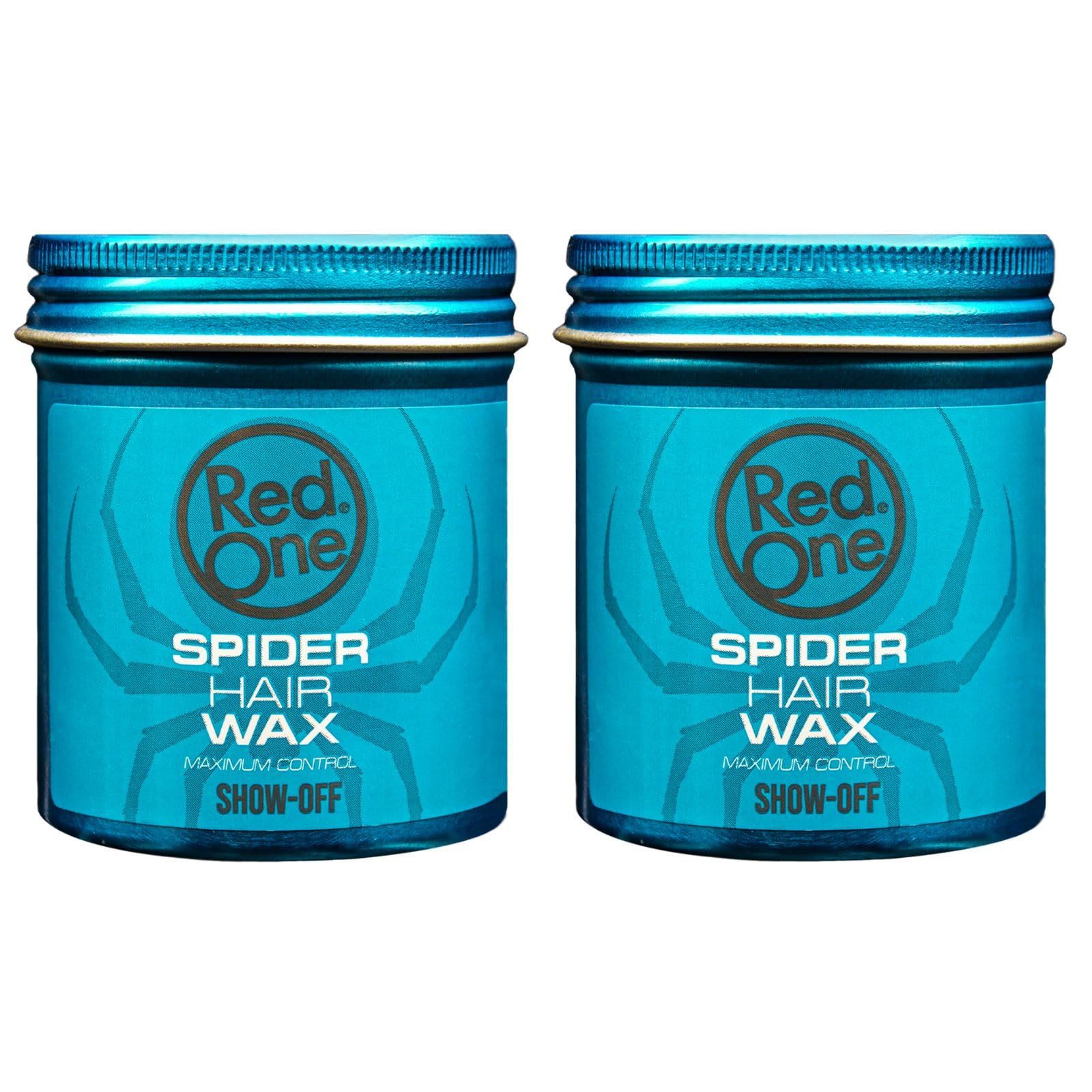 RedOne Spider Hair Wax Show-Off 2x100ml | Maximum Control | Ultra Hold Hair Wax for Men & Women | Medium Shine Styling Wax | Strong Grip | Professional Barber Quality | All Hair Types