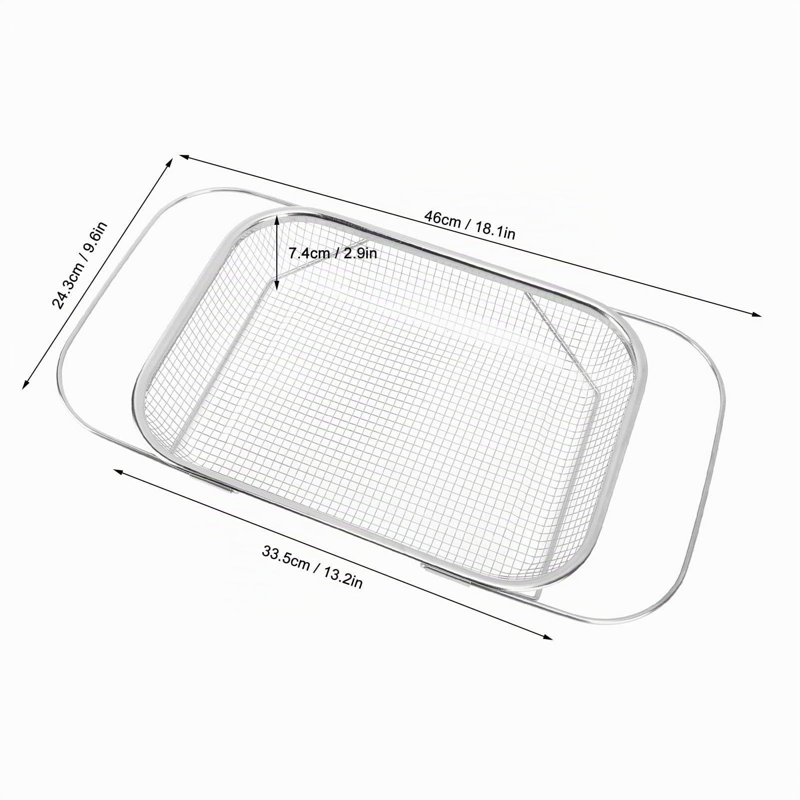 Cestello Colino Sopra il Lavello, Colino da Cucina in Acciaio Inox da 18 Pollici con Manici Estensibili, Colini per Frutta, Colini, Cestello Scolapiatti per Frutta e Verdura da