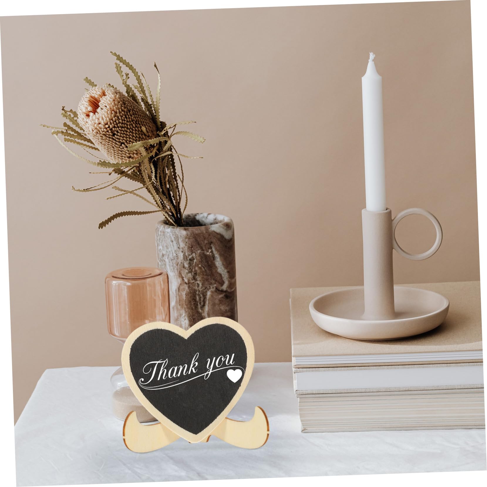 2 Lavagne A Forma Di Cuore Bifacciali – 18x16 Cm, In Fibra Di Legno, Con Cordino Per Appendere, Riutilizzabili Per Matrimoni E Casa